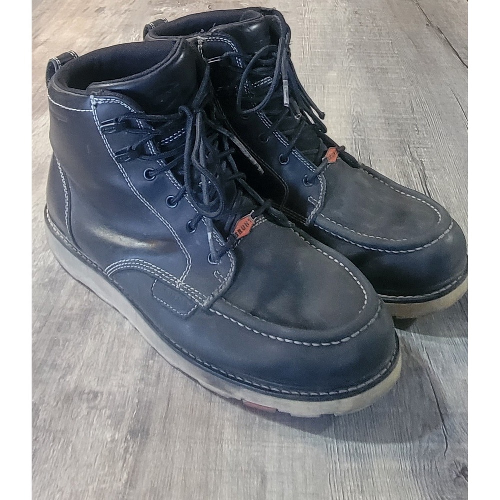 Brunt The Marin Soft Toe Black Leather Work Boots Mens 13 EH Slip Resistant EUC